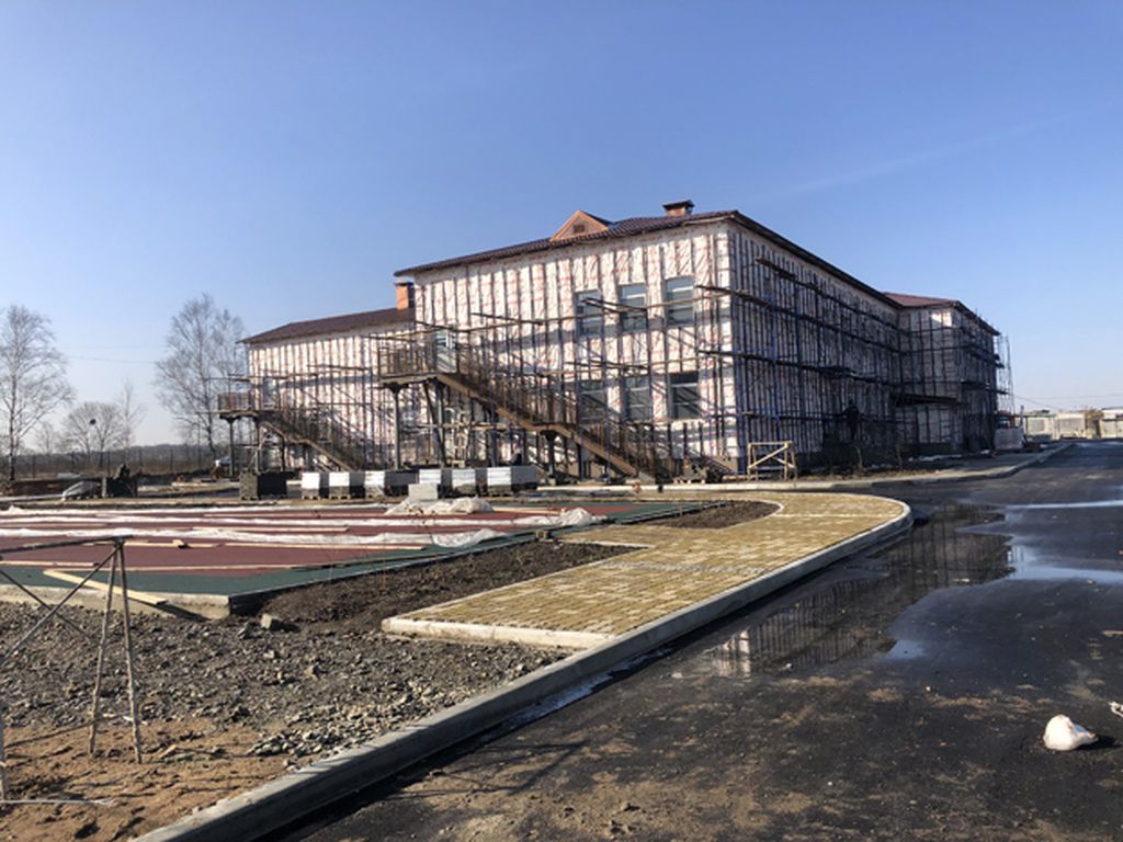 В Гаровке-2 продолжается строительство детского сада по национальному проекту «Демография»